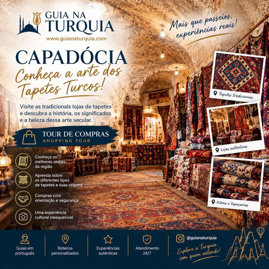 Tapetes turcos tradicionais na Capadócia